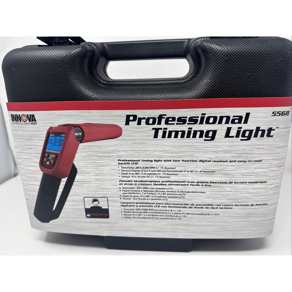 Innova 5568 Professional Timing Light 4 Operating Modes LCD Screen Black Red NEW